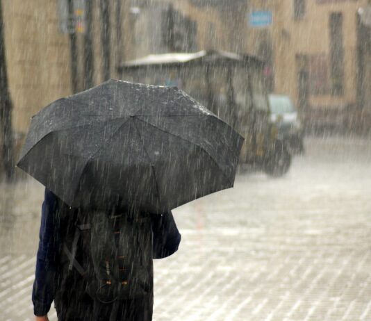 Maltempo, codice giallo per temporali