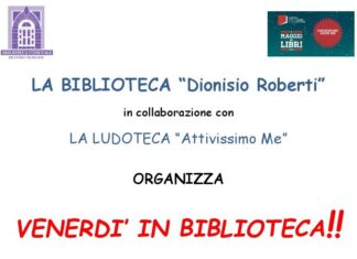 “Venerdì in biblioteca”, è tempo di letture e giochi