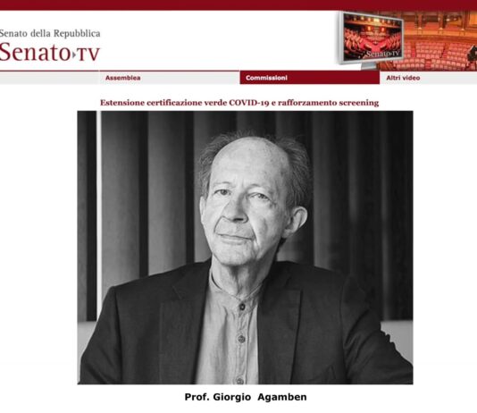 Giorgio Agamben: “Una mostruosità giuridica chiamata Green Pass”