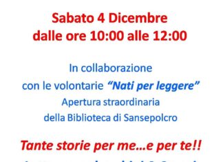 Sansepolcro: “Nati per leggere” torna sabato 4 dicembre