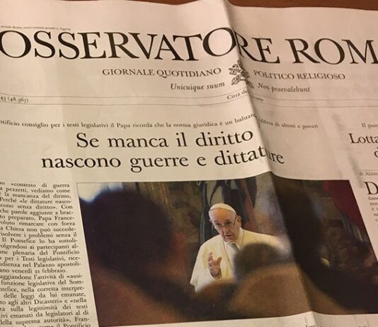 L’Osservatore Romano lancia il digiuno del gas in Quaresima