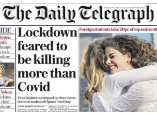 The Telegraph: “i lockdown hanno ucciso le persone”
