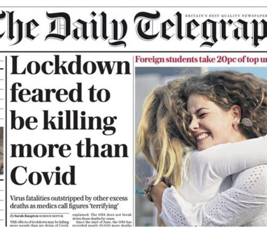 The Telegraph: “i lockdown hanno ucciso le persone”