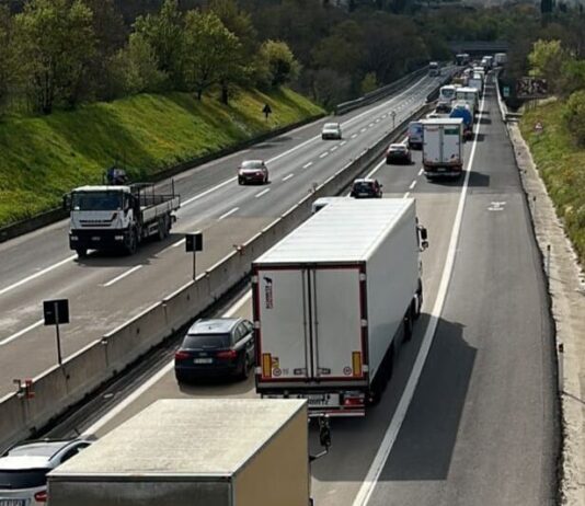 A1 Milano – Napoli: incidente tra Arezzo e Valdarno in direzione Firenze