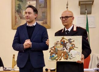 Anghiari, omaggio al luogotenente Fabrizio Luchetti per il suo pensionamento