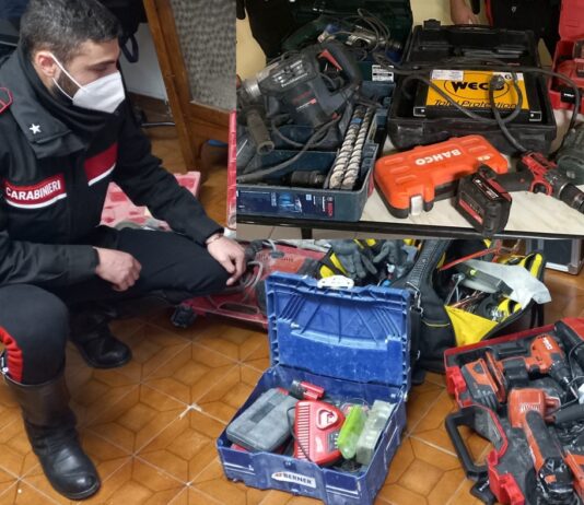 Rubano attrezzi da lavoro a Perugia, li ritrovano i Carabinieri della Compagnia di Sansepolcro. Un arresto e due denunce