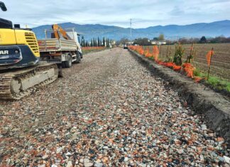 Sansepolcro: procedono come da cronoprogramma i lavori per la viabilità di collegamento del secondo ponte sul Tevere
