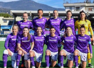 La squadra femminile della Fiorentina in ritiro a Sansepolcro
