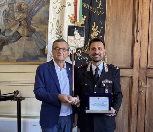 Il saluto di Sansepolcro al Maggiore Carmine Feola